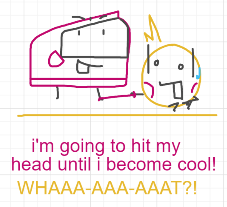 A panel from Running Duos, episode four of the Board Boards object show by Furretwalk/WalkingFurret.